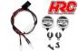 Preview: HRC8723A2 Lichtset - 1/10 oder Monster Truck - LED - JR Stecker - Hella Cover - 2x weiß LED