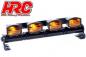 Preview: HRC8724AY Lichtset - 1/10 oder Monster Truck - LED - JR Stecker - Dachleuchten Stange - Typ A Gelb