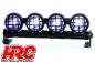 Preview: HRC8724BW Lichtset - 1/10 oder Monster Truck - LED - JR Stecker - Dachleuchten Stange - Typ B weiß