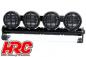 Preview: HRC8724BW Lichtset - 1/10 oder Monster Truck - LED - JR Stecker - Dachleuchten Stange - Typ B weiß