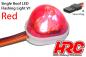 Preview: HRC8736R Lichtset - 1/10 TC/Drift - LED - JR Stecker - Einzeln Dach Blinklicht V1 - Rot