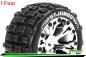 Preview: LR-T3210SCH Louise RC - ST-JUMBO - 1-10 Stadium Truck --Inhalt: 2 Reifen-- Fertig Verklebt - Sport - Felgen 2.8 Chrom - 1/2-Offset - Hex 12mm - L-T3210SCH