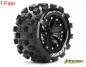 Preview: LR-T3274SBM Louise RC - MT-MCROSS - 1-10 Monster Truck --Inhalt: 2 Reifen-- Fertig Verklebt - Sport - Felgen 2.8 Schwarz - Hex 14mm - L-T3274SBM