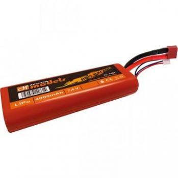 Lipo 7,4 Volt - 2S 7,4 Volt - 4000mAh - 45C - rund