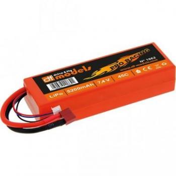 Lipo 7,4 Volt - 2S 7,4 Volt - 5200mAh - 45C - eckig