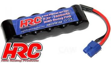 Akku - 6 Zellen - HRC 1600 - RC Car Micro - NiMH - 7.2V 1600mAh - EC3 Stecker side by side