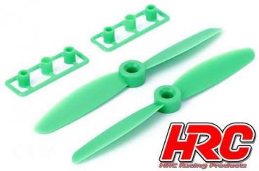 FPV Propellers - ABS - 5030 Type - ID M5 - 2x CW + 2x CCW - Green