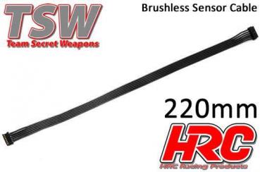 Brushless Flach Sensorkabel - TSW Pro Racing - 220mm