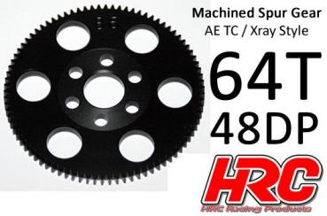 Hauptzahnrad - 48DP - Low Friction Gefräst Delrin - Xray/AE/TM Style -  64Z