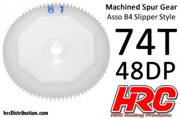 HRC74874B4 Hauptzahnrad - 48DP - Low Friction Gefräst Delrin - Associated Off Road Slipper - 74Z