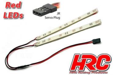 Lichtset - 1/10 TC/Drift - LED - JR Stecker - Unterboden - Rot