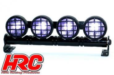 Lichtset - 1/10 oder Monster Truck - LED - JR Stecker - Dachleuchten Stange - Typ B weiß