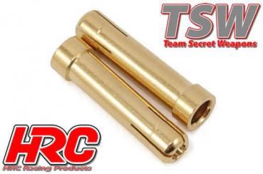 Stecker - Gold - TSW Pro Racing - Adapter Rohr - 5.0mm zu 4.0mm (2 Stk.)