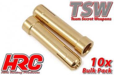 Stecker - Gold - TSW Pro Racing - Adapter Rohr - 5.0mm zu 4.0mm (10 Stk.)
