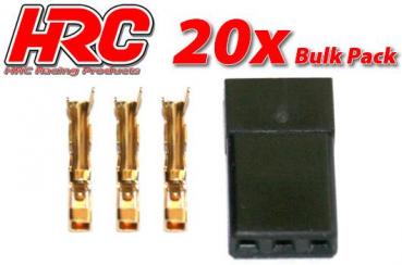 HRC9211B Stecker - Gold - Servo - JR Stecker - BULK 20 Stk.