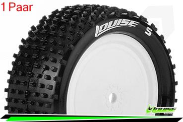 Louise RC - E-HORNET - 1-10 Buggy --Inhalt: 2 Reifen-- Fertig Verklebt - Soft - Dish Felgen Weiss - Hex 12mm - 4WD - Hinten - L-T3172SWKR