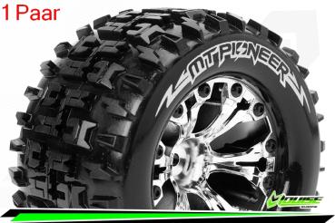 LR-T3202SCH Louise RC - MT-PIONEER - 1-10 Monster Truck --Inhalt: 2 Reifen-- Fertig Verklebt - Sport - Felgen 2.8 Chrom - 1/2-Offset - Hex 12mm - L-T3202SCH