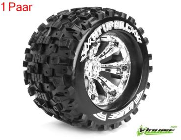 Louise RC - MT-UPHILL - 1-8 Monster Truck --Inhalt: 2 Reifen-- Fertig Verklebt - Sport - Felgen 3.8 Chrom - 0-Offset - Hex 17mm - L-T3219C