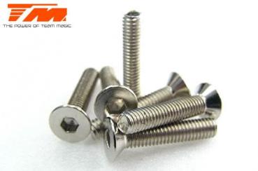 Schrauben - Senkkopf - Hex (Allen) - M3 x 15mm (6 Stk.)