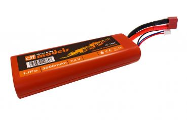 Lipo 7,4 Volt - 2S 7,4 Volt - 3000mAh - 45C - rund