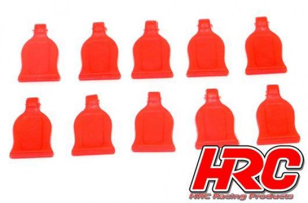 HRC2041RE Litzen für Karosserieklammern - für 1:10 - Rot (10 Stk.)