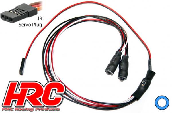 HRC8711 Lichtset - 1/10 TC/Drift - LED - JR Stecker - ''Angel Eyes'' LEDs (draußen blau, innen weiß)