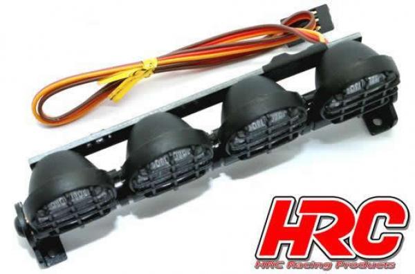 HRC8724BW Lichtset - 1/10 oder Monster Truck - LED - JR Stecker - Dachleuchten Stange - Typ B weiß