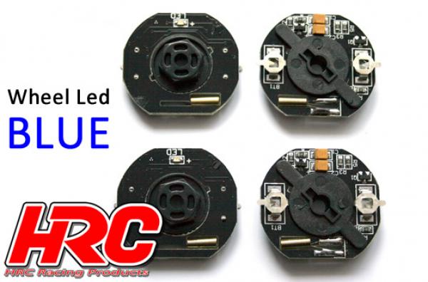HRC8741B Lichtset - 1/10 TC/Drift - LED - Räder LED - 12mm Hex - Blau (4 Stk.)