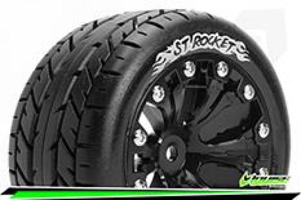 LR-T3208SB Louise RC - ST-ROCKET - 1-10 Stadium Truck --Inhalt: 2 Reifen-- Fertig Verklebt - Sport - Felgen 2.8 Schwarz - 0-Offset - Hex 12mm - L-T3208SB