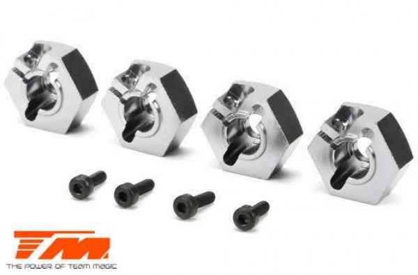 TM510135TI Tuningteil - Team Magic E5 - Radmitnehmer klemmend 14mm - Titanium (4pcs)