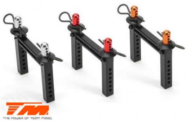 TM510142O Tuningteil - Team Magic E5 - Karosseriehalter aus Aluminium - Orange